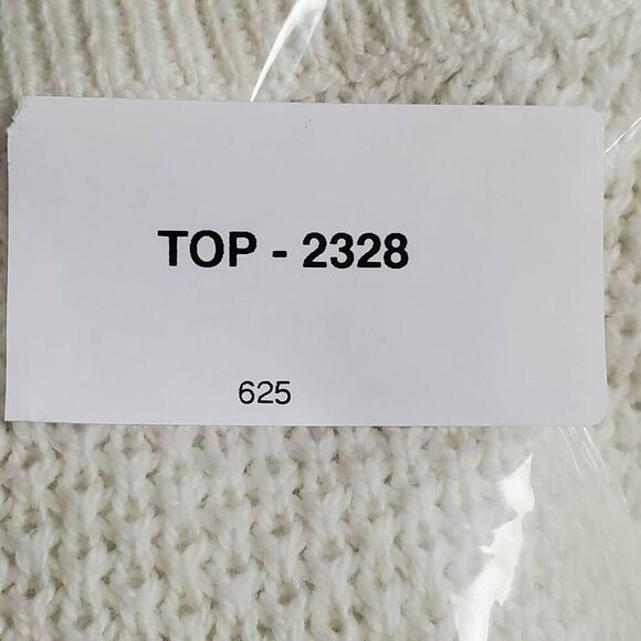 American Eagle Outfitters Women's Cream Sweater M Cable Knit Mesh Panel Long Sle - Picture 6 of 6